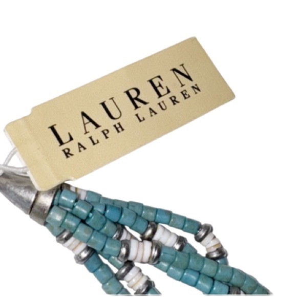 NWT Lauren Ralph Lauren Beaded Turquoise Bracelet Multi Strand - Picture 4 of 6